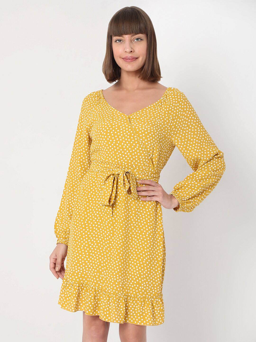 Vero Moda Yellow Mini Dress