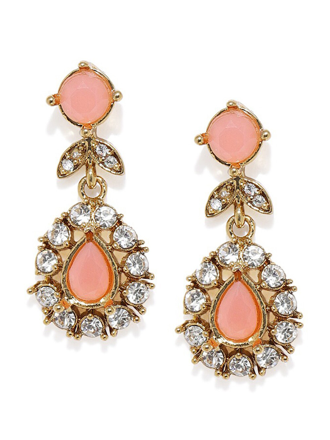 Mahi Orange Classic Drop Earrings