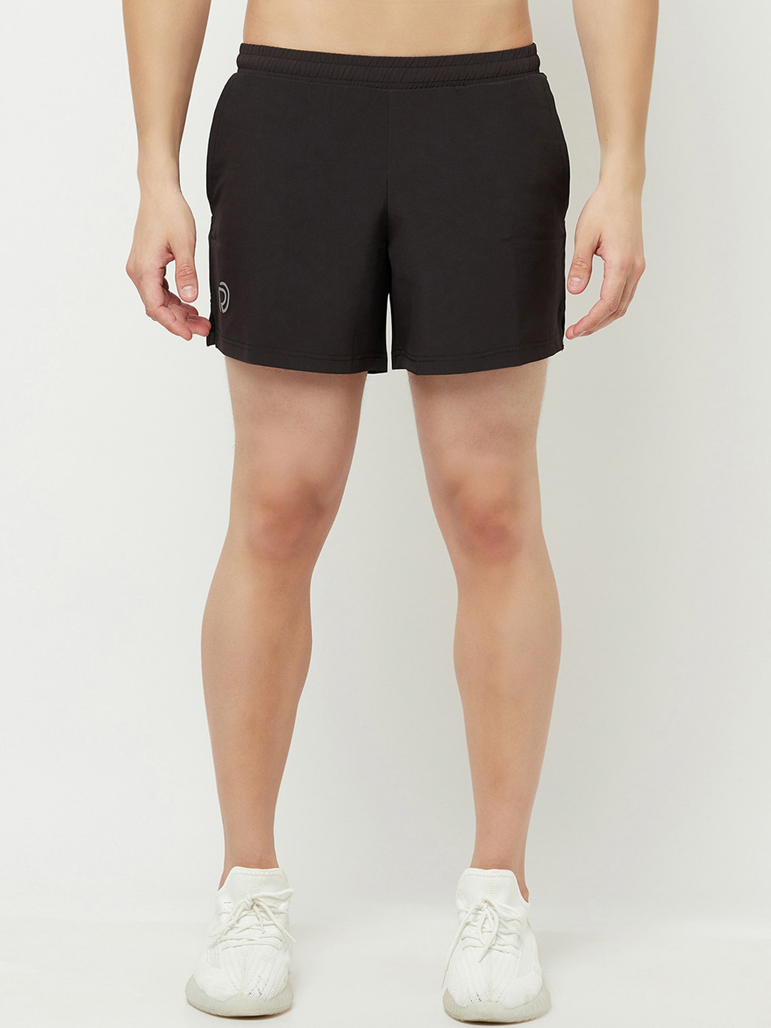 Truerevo Men Black Low-Rise Running Shorts