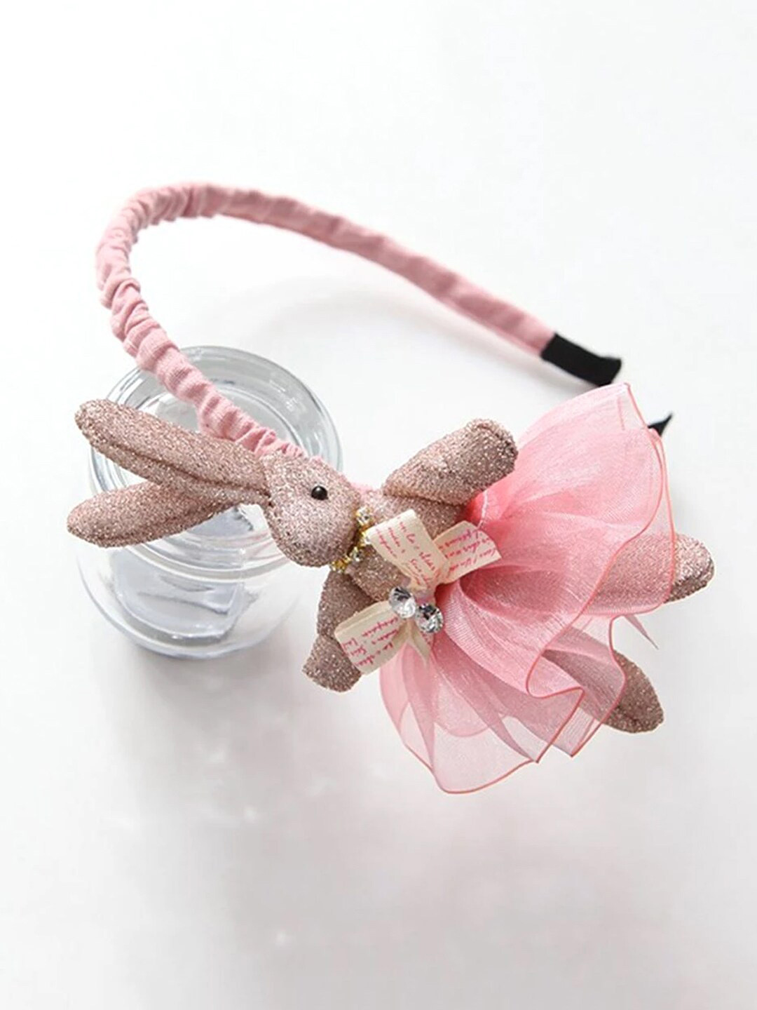 Yellow Chimes Girls Pink & Cream-Coloured Hairband
