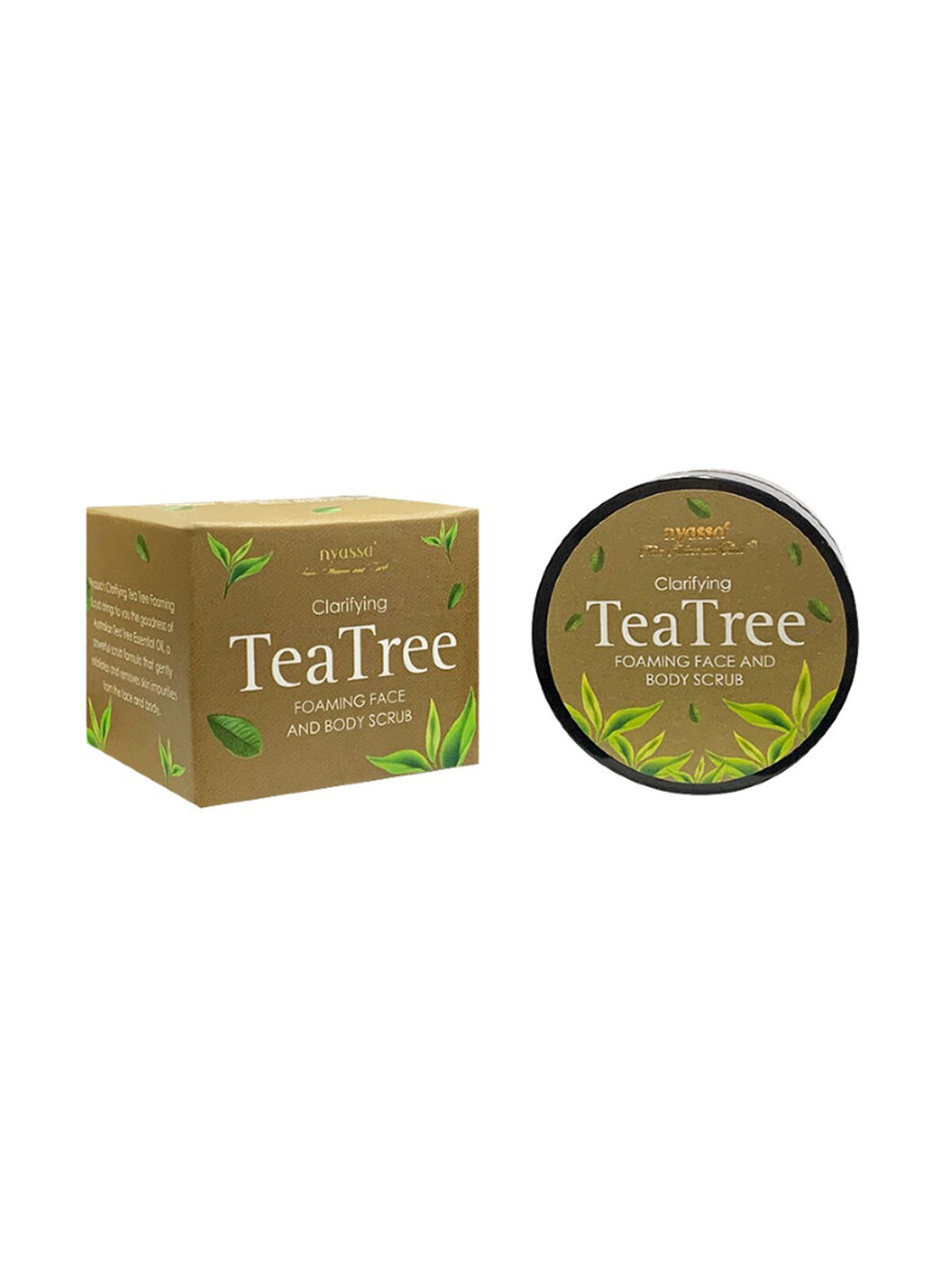 Nyassa Exfoliating Moisturizing Tea Tree Body Scrub With Essential Oil & Apricot Powder