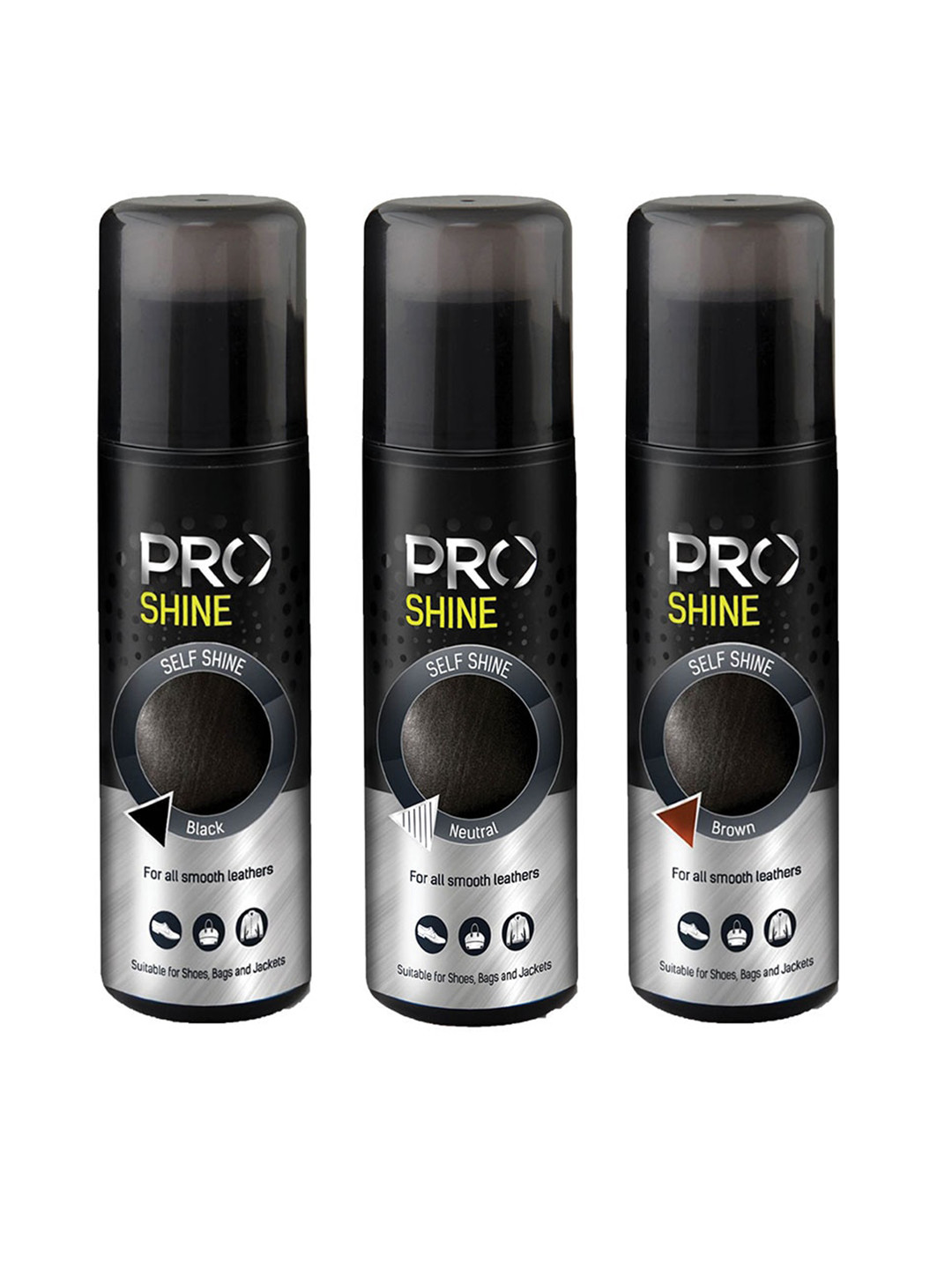 PRO Set of 3 Liquid Shoe Care 75ml Each