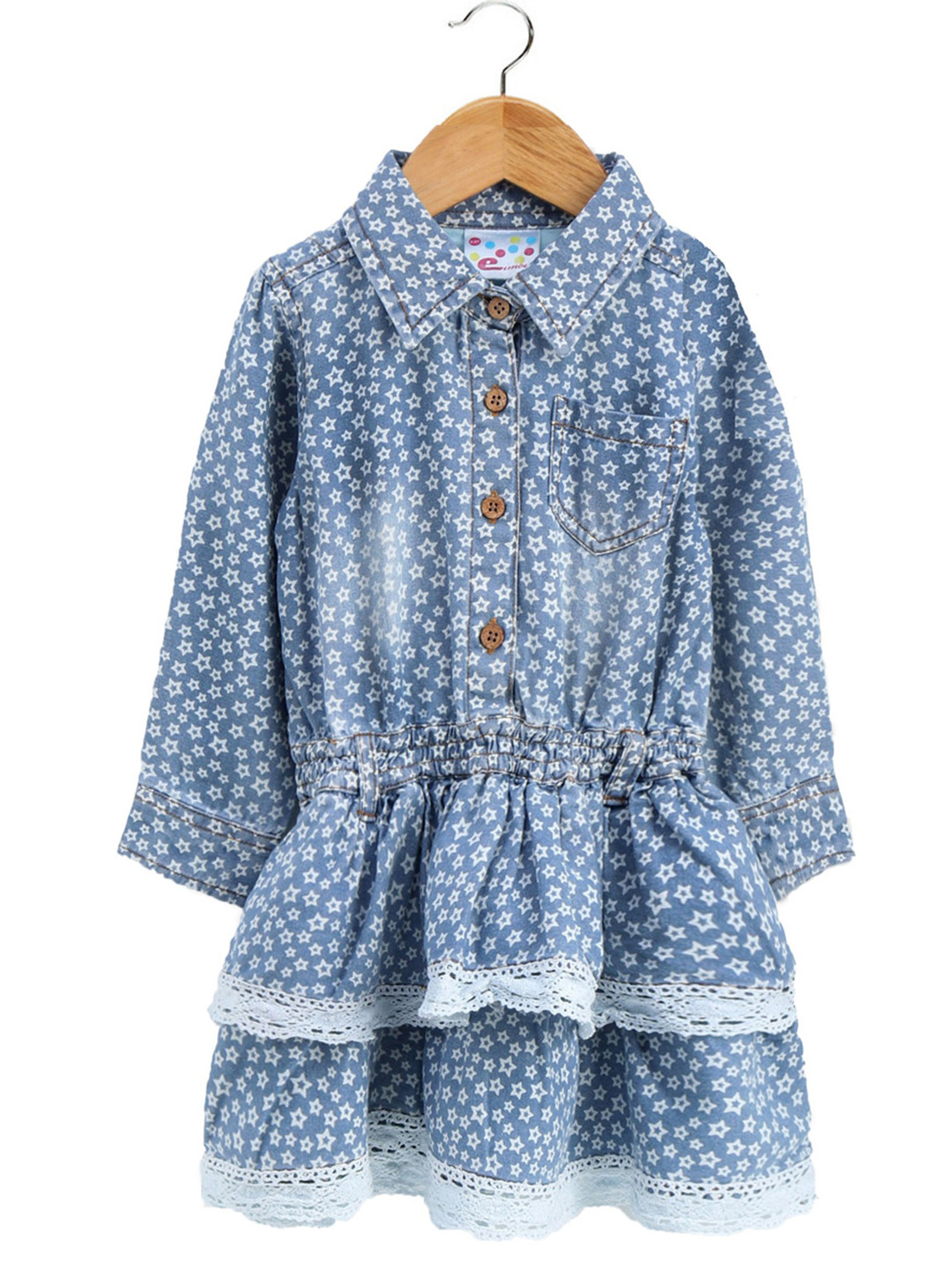 Eimoie Blue Denim Shirt Dress
