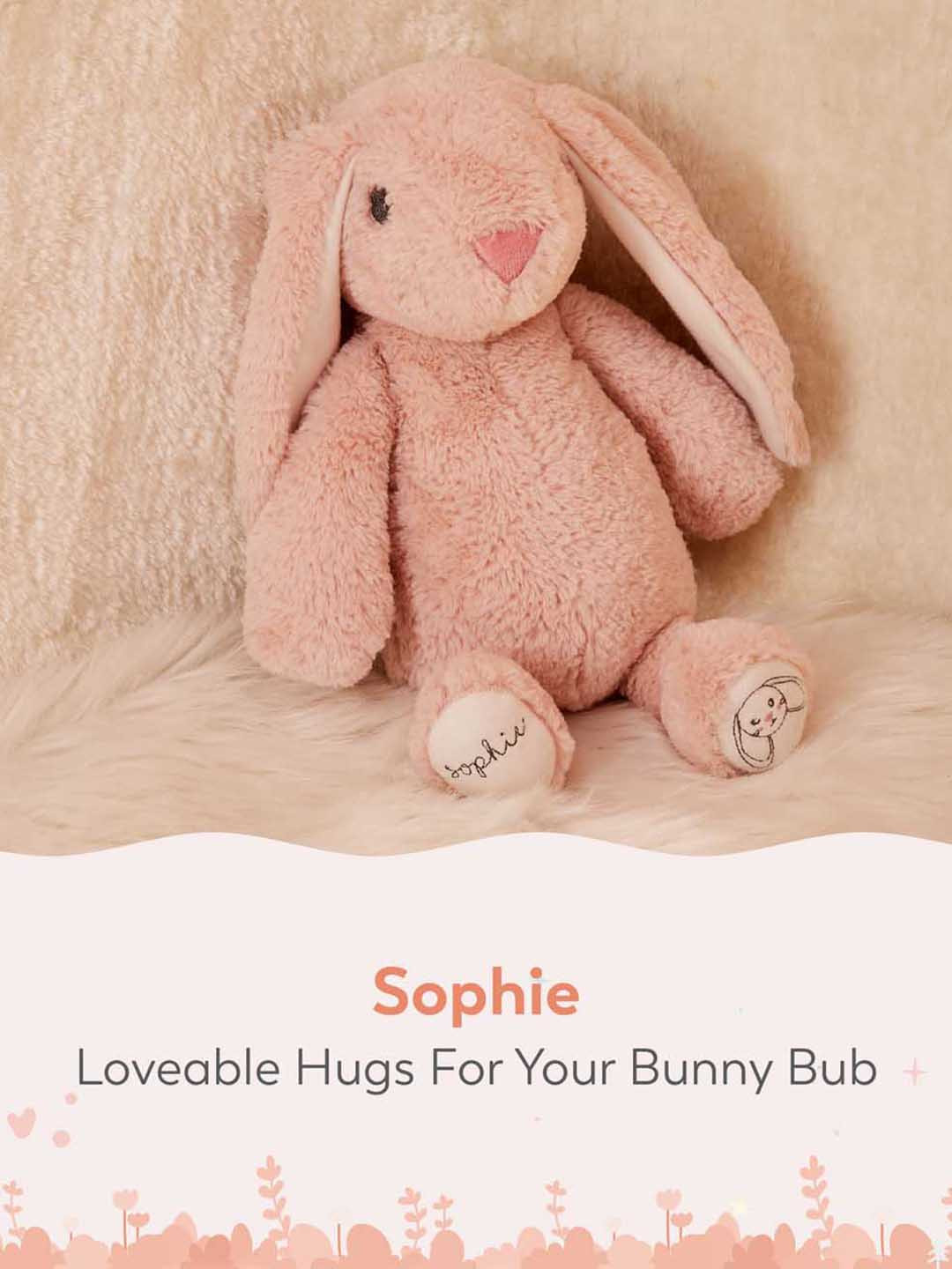 MiArcus Sophie Bunny Soft Plush Toy Pink - Height 30 Cm