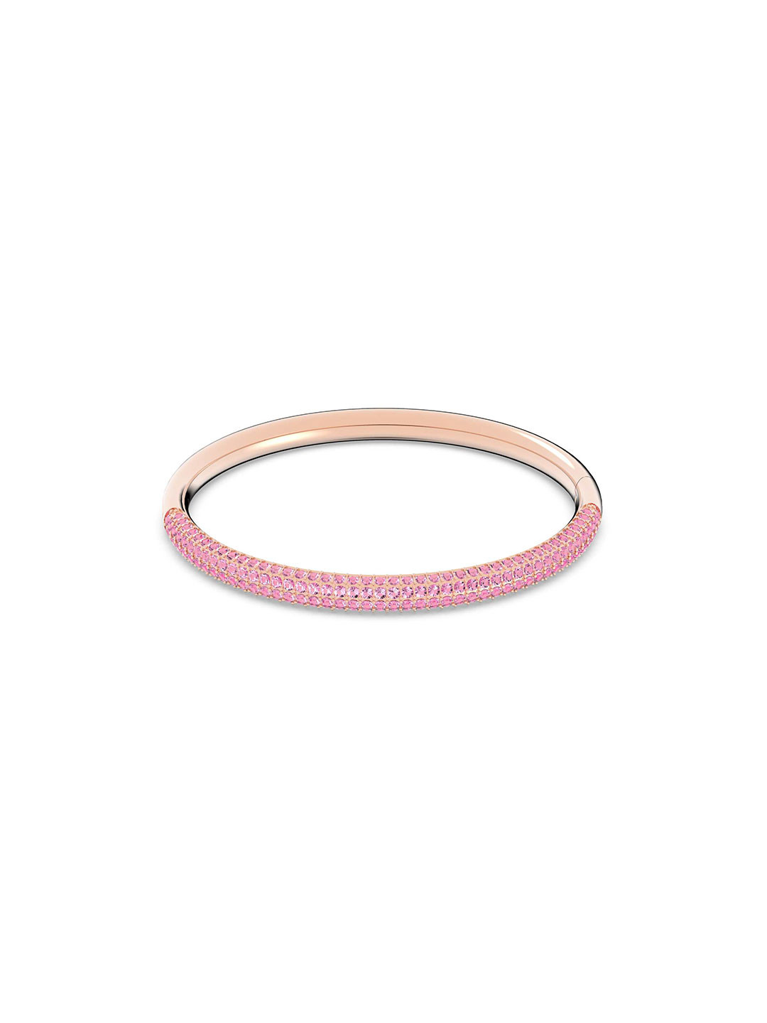 SWAROVSKI Women Rose Gold & Pink Crystals Rose Gold-Plated Cuff Bracelet