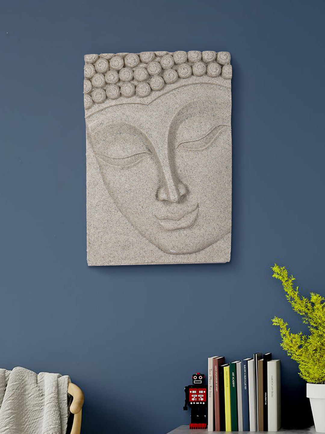 TAYHAA Alluring Buddha Clay Matte Hanging Hall Wall Hangings-11.6In