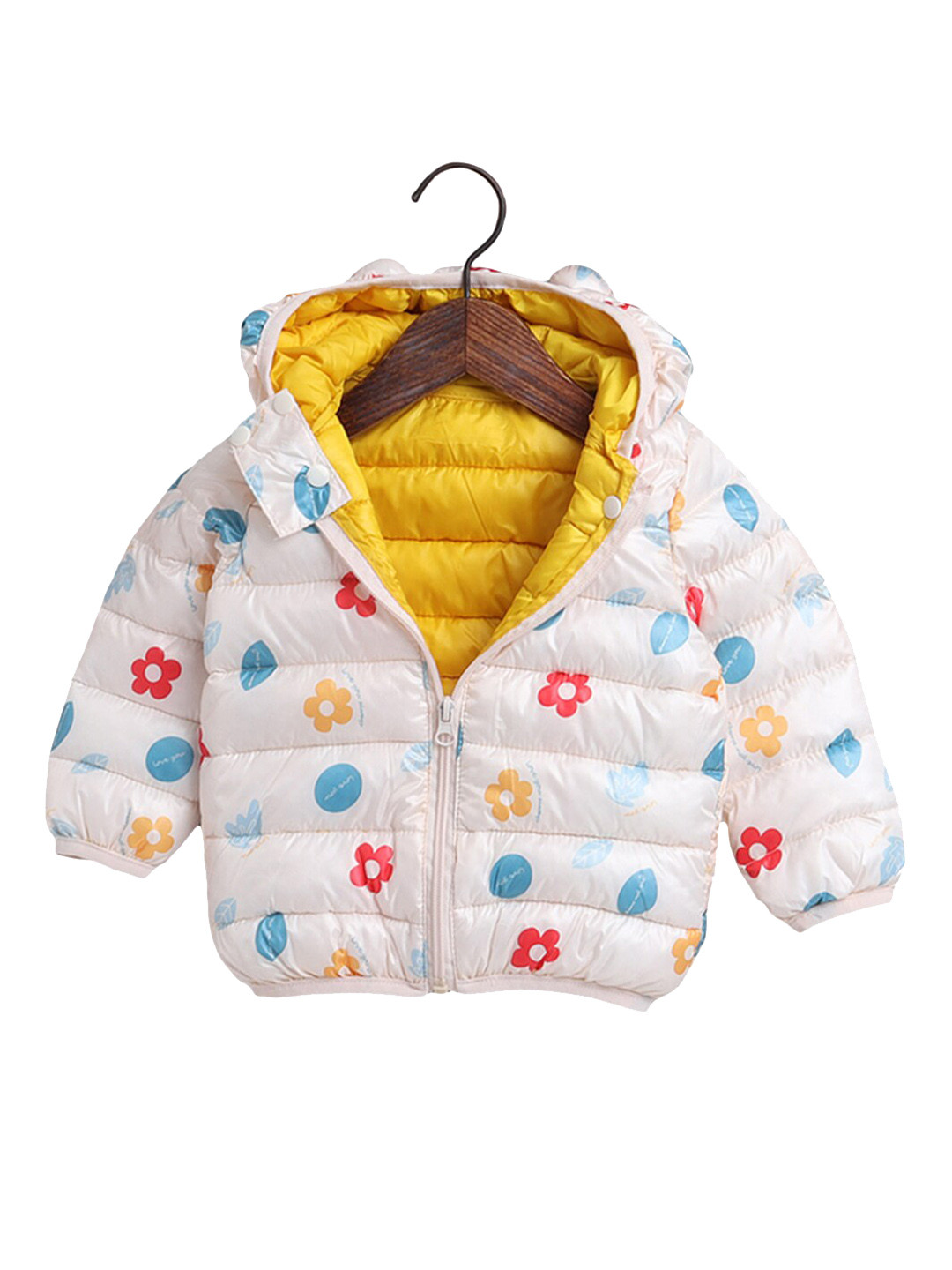 Hopscotch Girls Beige Puffer Jacket