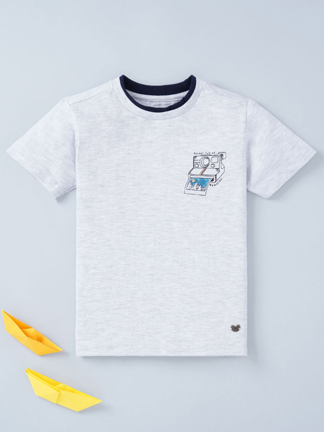 Ed-a-Mamma Boys Grey Printed T-shirt