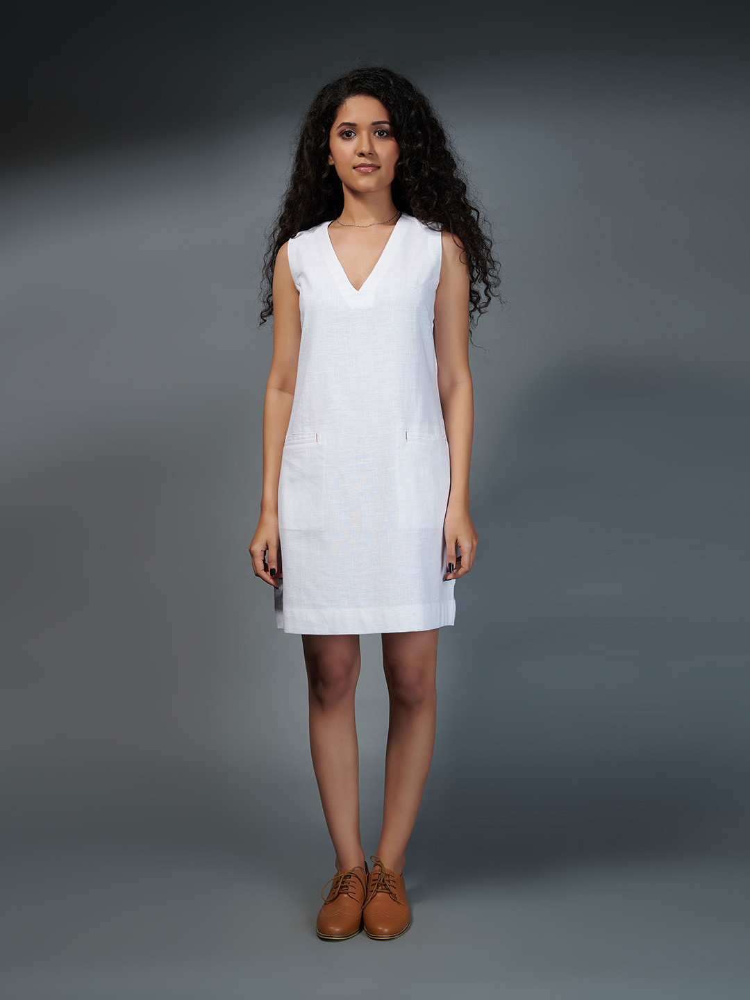 the kaatn trail White Organic Cotton Sheath Dress