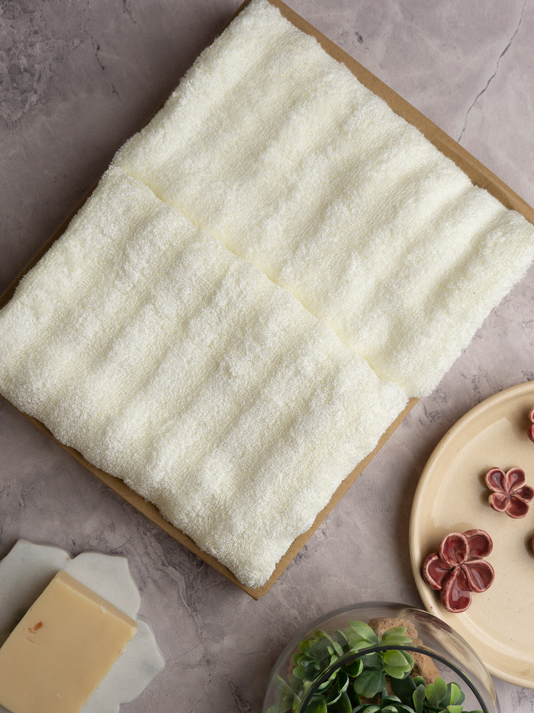 MUSH Set of 2 600 GSM Ultra Soft & Eco Friendly Bamboo Hand Towel