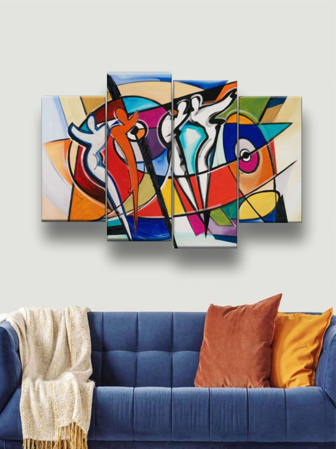 The Art House Multi Canvas Wall Home Office Rectangle Paintings Wall Art -76.20 x 76.20In