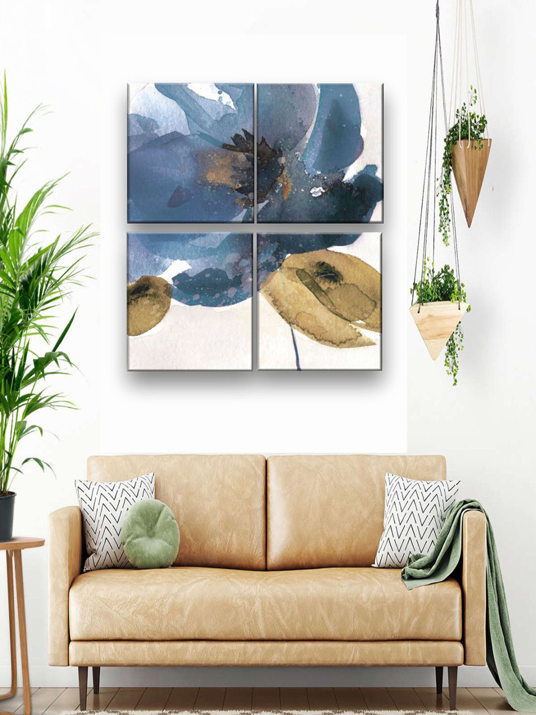 The Art House Set Of 4 Multi-Colored Abstract Painting Frame Wall Art