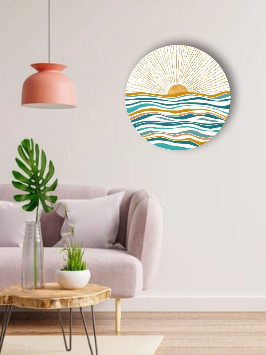 The Art House Gold & Blue Abstract Painting Wall Art