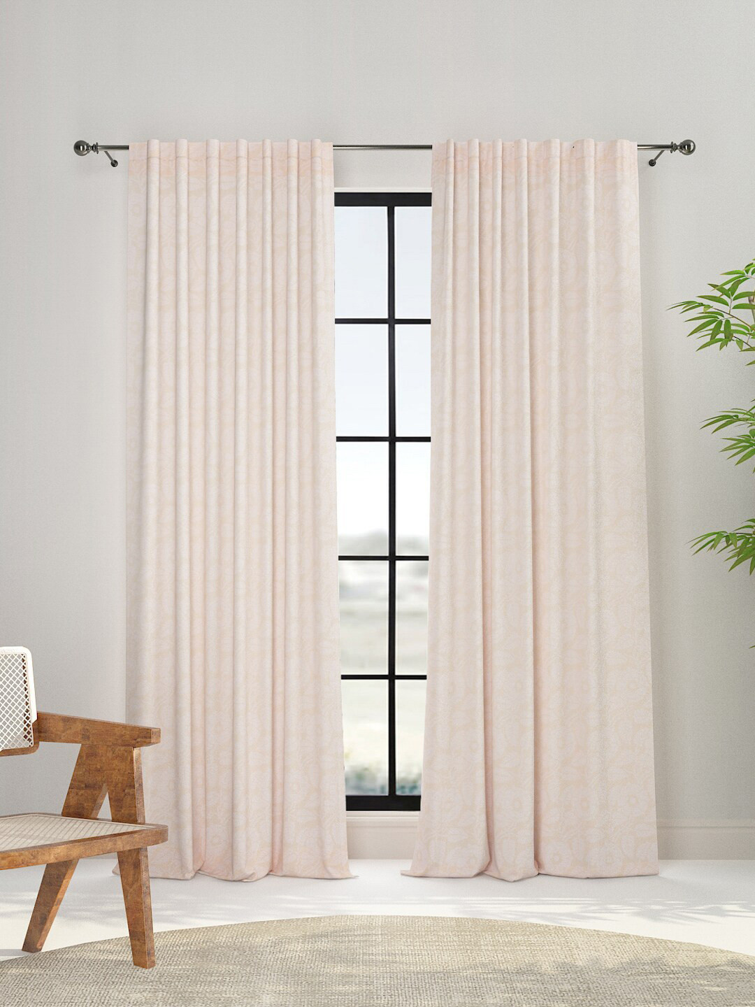 Fabindia Red Window Curtain