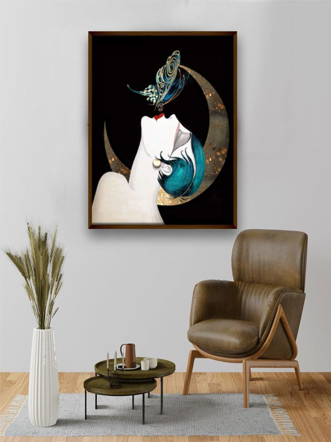 The Art House Abstract Printed Wooden Square Paintings Wall Art-39.8 x 29.9In