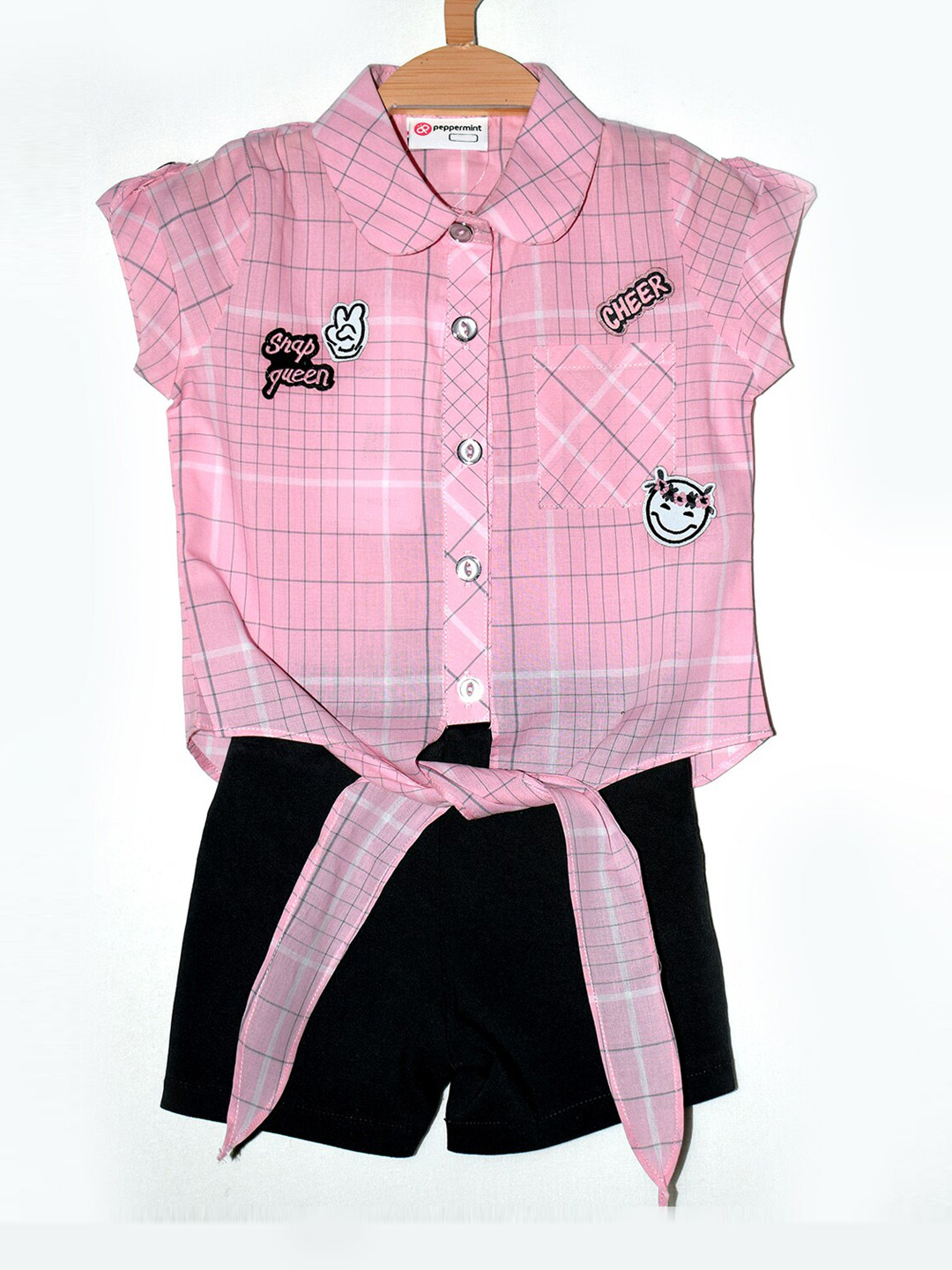 Peppermint Girls Pink Top with Shorts