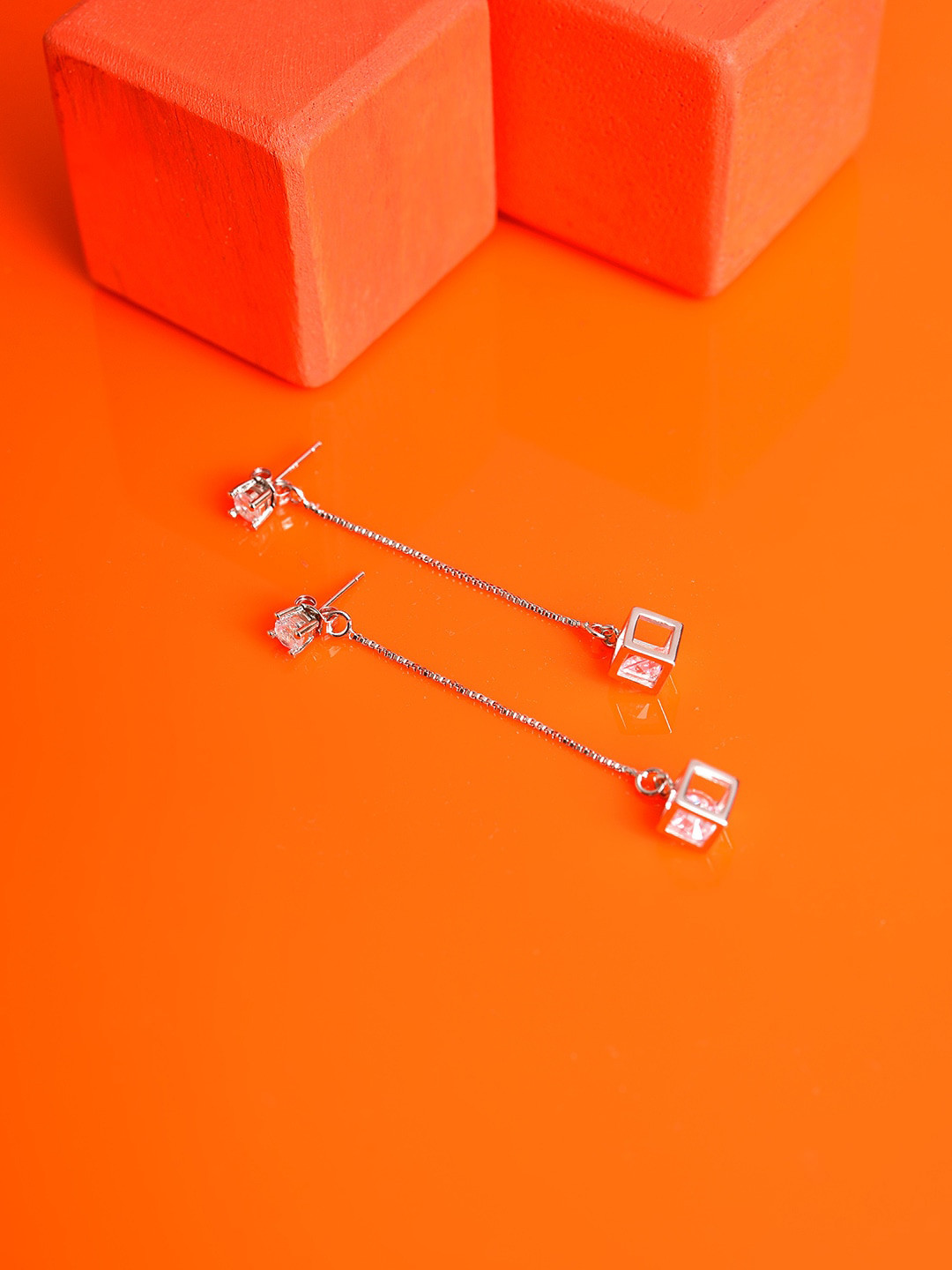 SOH IWomen  Gold-Toned Contemporary Designer Stone Drop Earrings