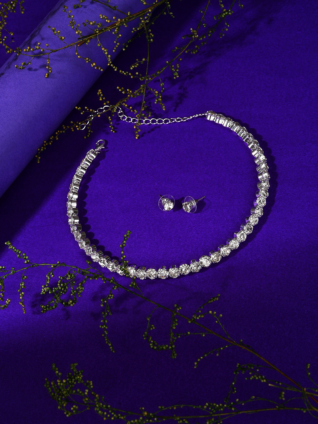 SOHI  Silver-Plated Stone Jewelery Set