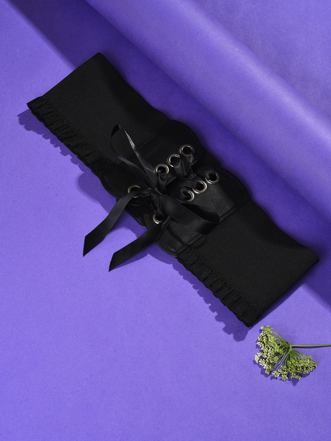 HAUTE SAUCE Women Black Textured Belt
