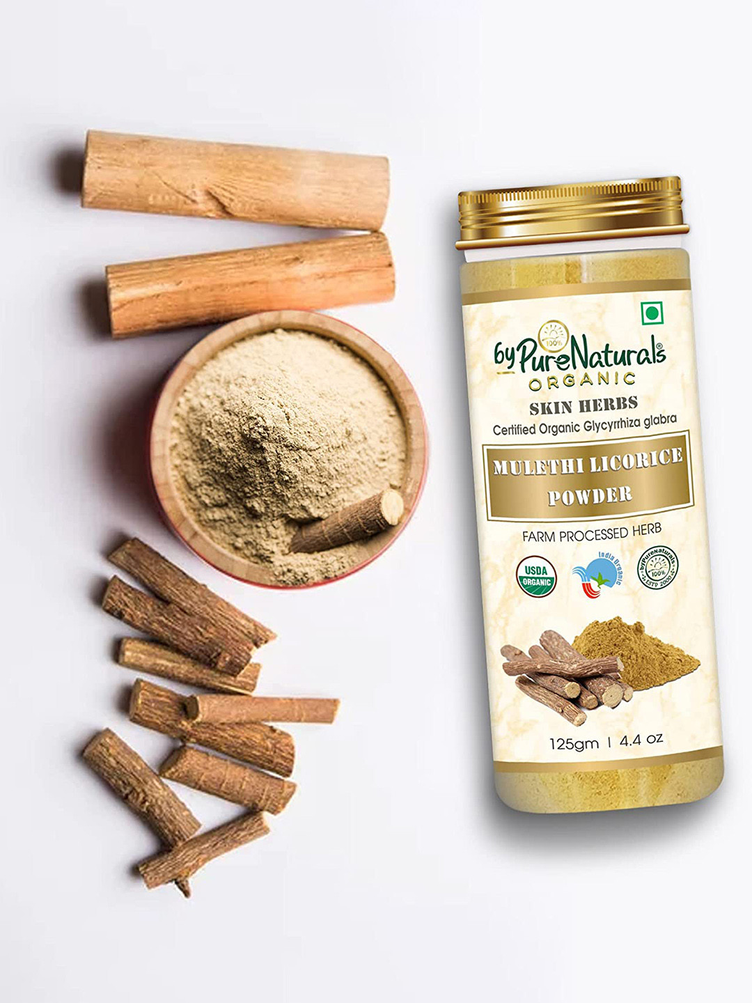 byPureNaturals 100% Natural Herbal Mulethi Powder-125gm