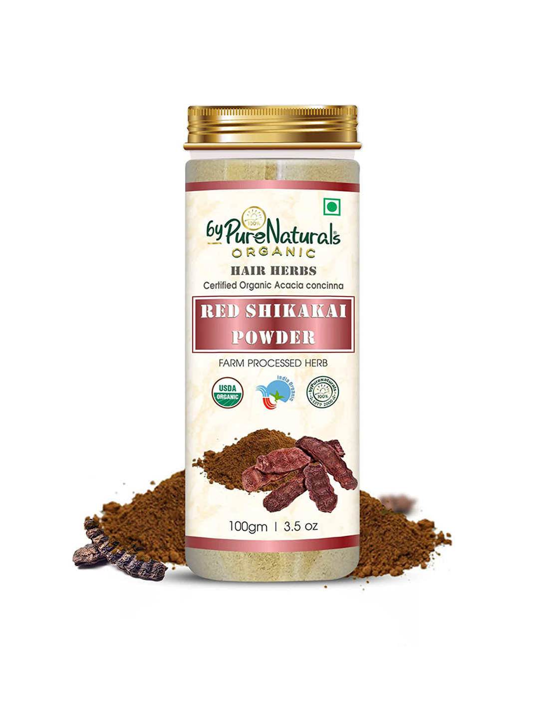 byPureNaturals Herbal Red Shikakai Powder