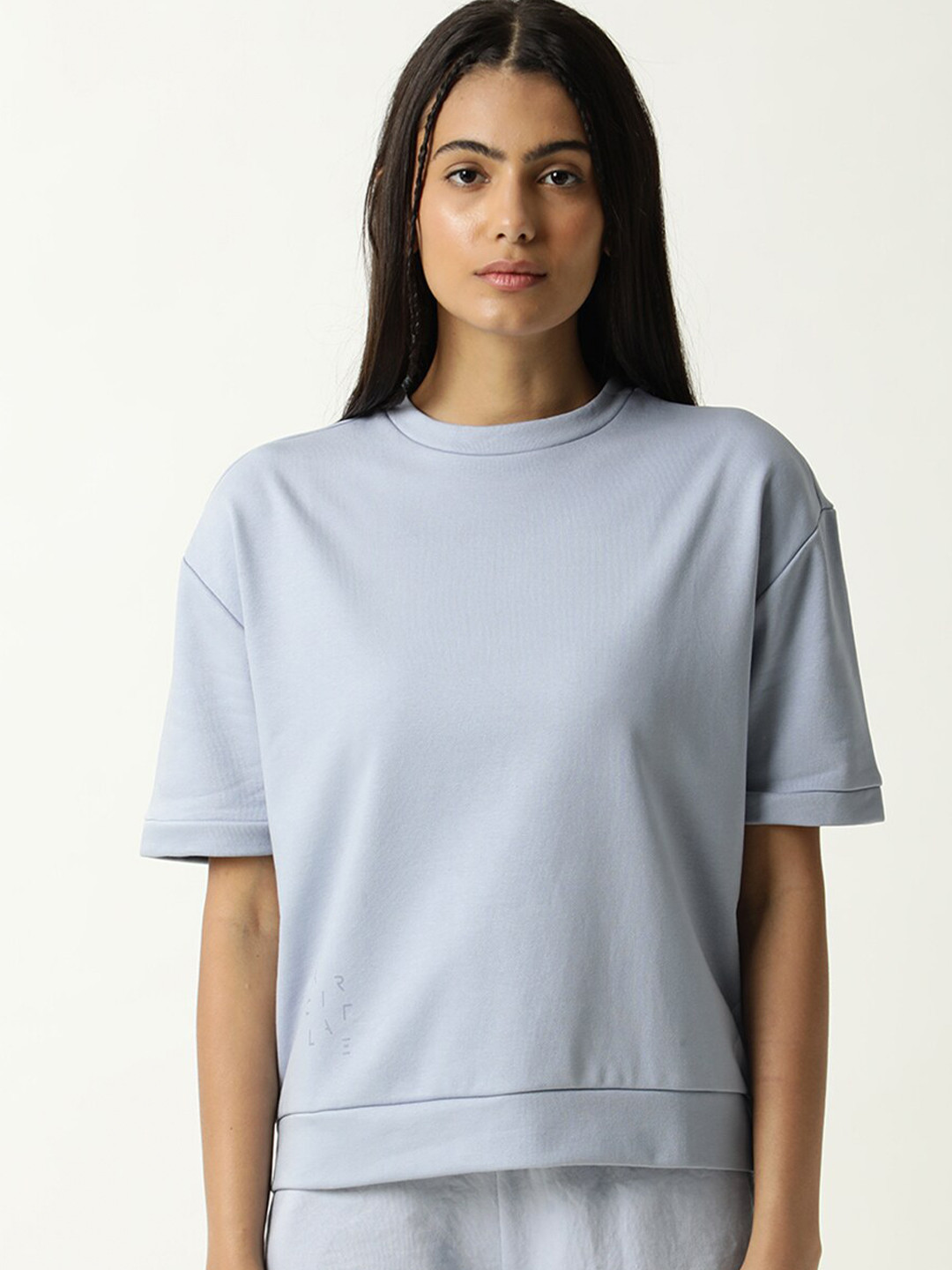 ARTICALE Women Drop-Shoulder Sleeves Slim Fit T-shirt