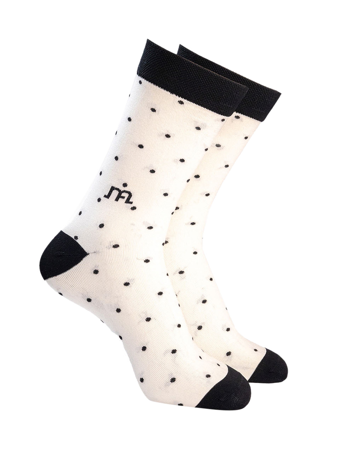 Man Arden Men Blue & White Patterned Calf-Length Cotton Socks