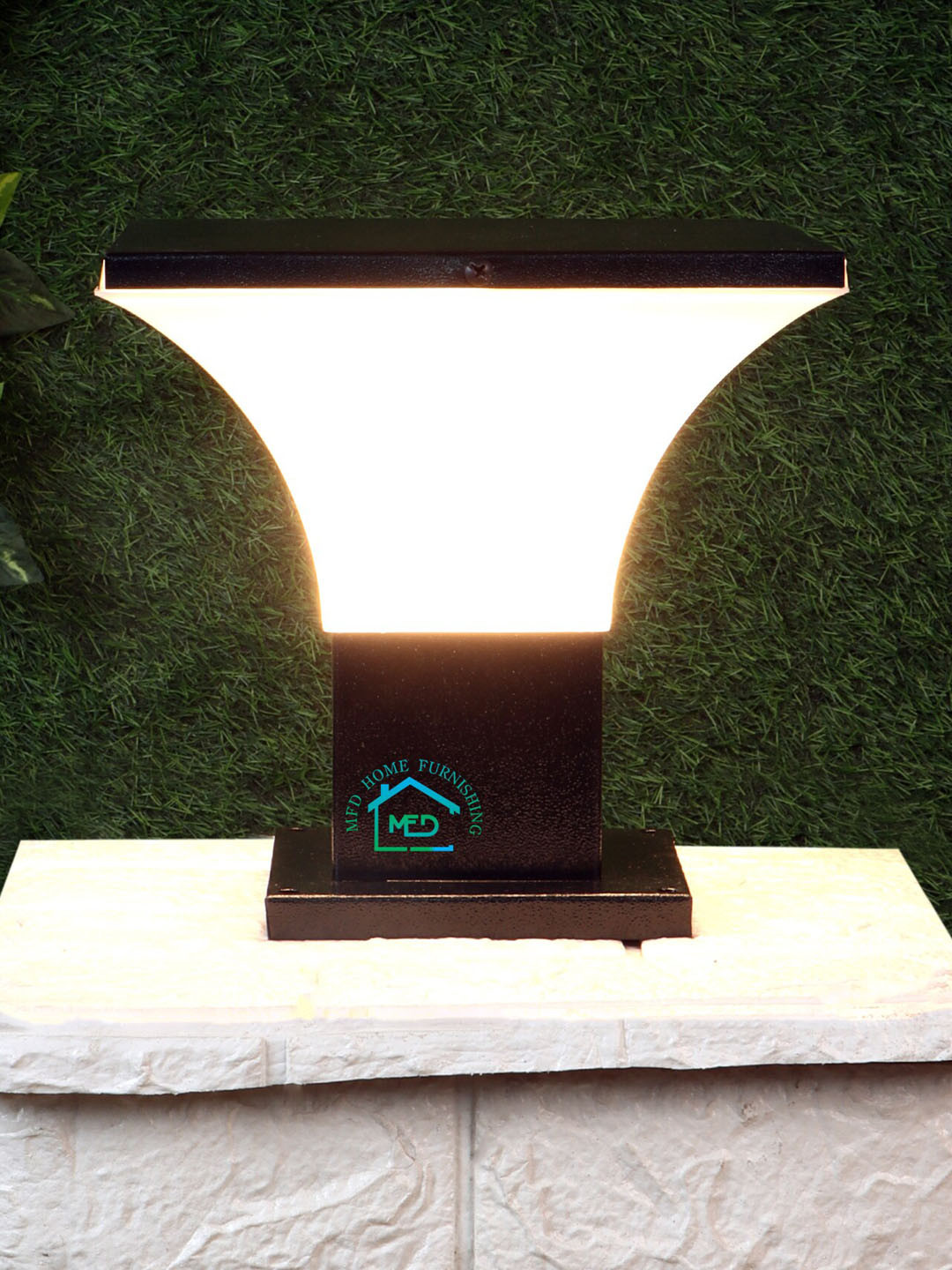 MFD HOME FURNISHING Black Abstract Floor Lamp