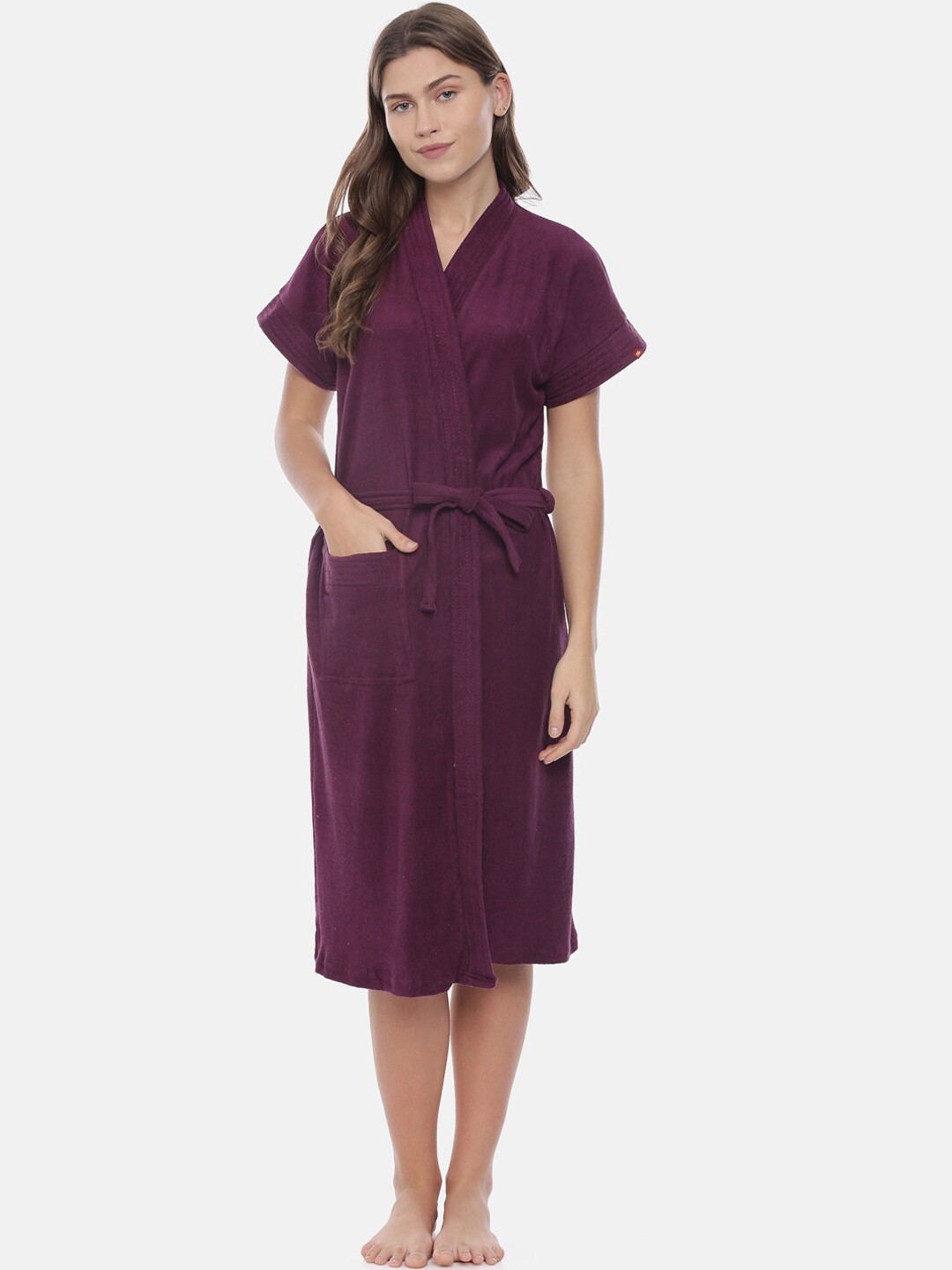 GOLDSTROMS Women Magenta Solid Bath Robe