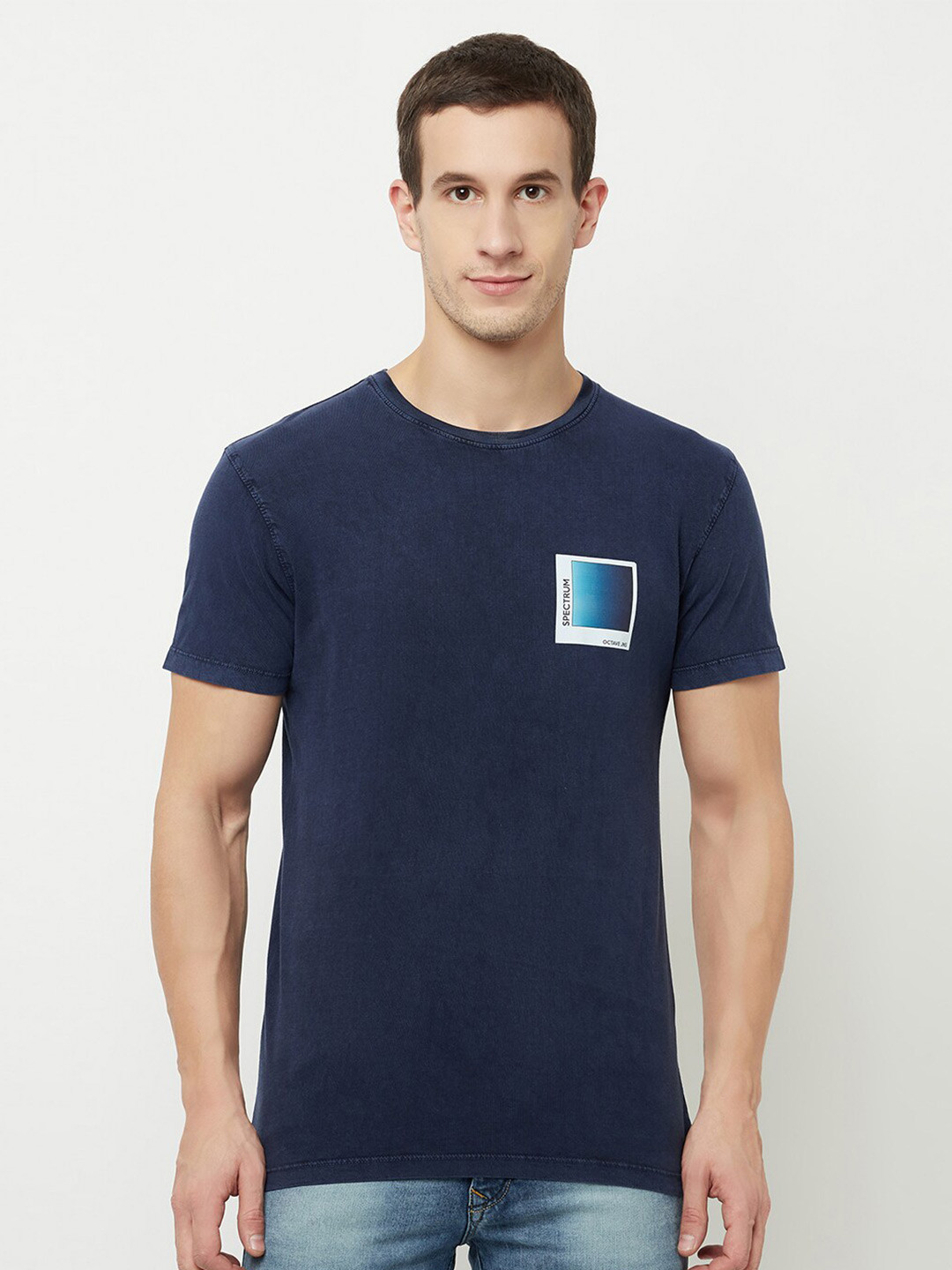 Octave Men Blue T-shirt