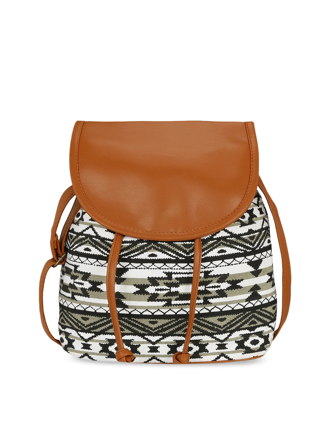 Lychee bags Black Printed Bowling Sling Bag
