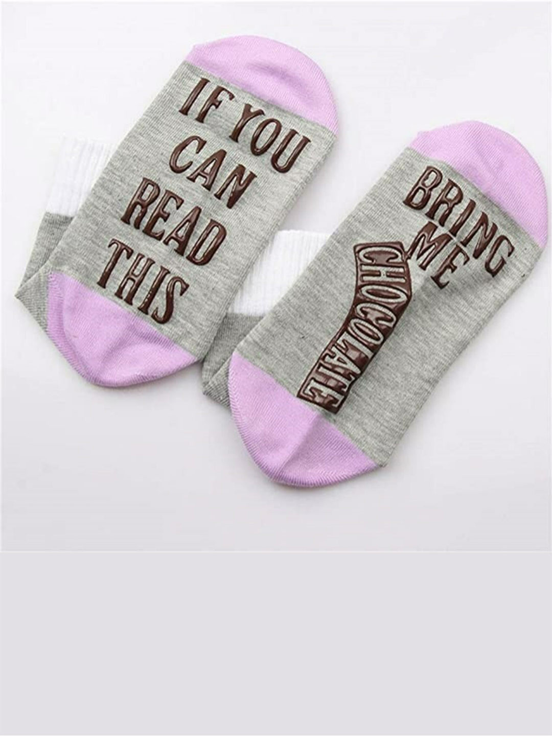 EL REGALO Grey Colorblocked Typography Printed Socks