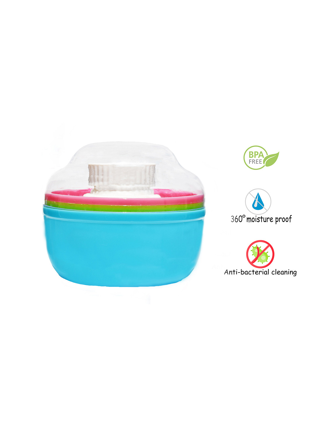 The Little Lookers Infants Blue Powder Puff with Container