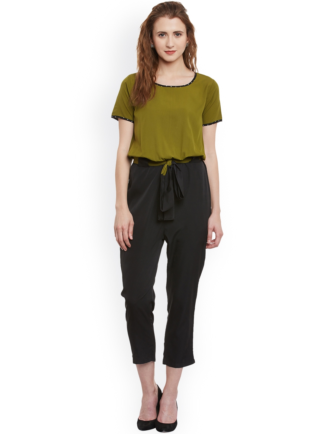 green jumpsuit myntra