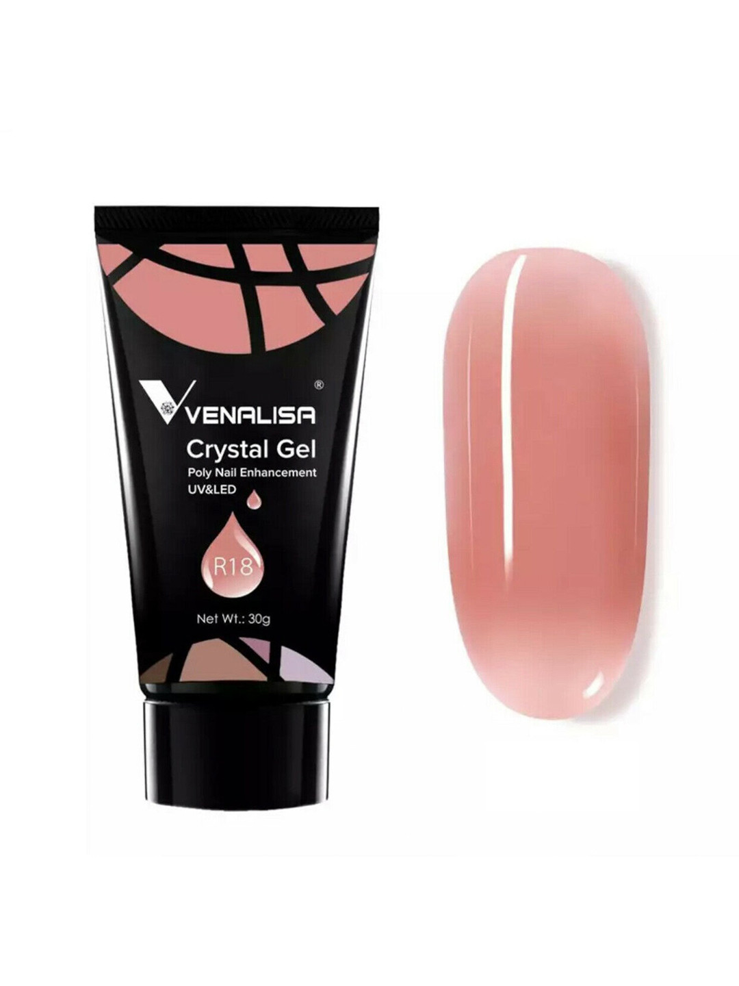 VENALISA UV & LED Crystal Gel Poly Nail Enhancement 30 g - R18