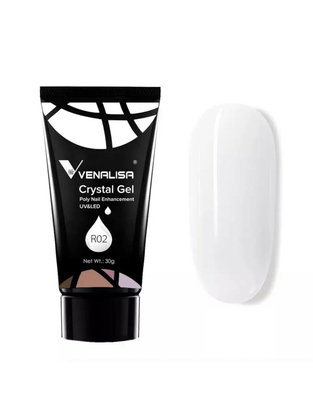 VENALISA UV & LED Acrylic Poly Crystal Nail Extension Gel Polish 30 g - Shade R02