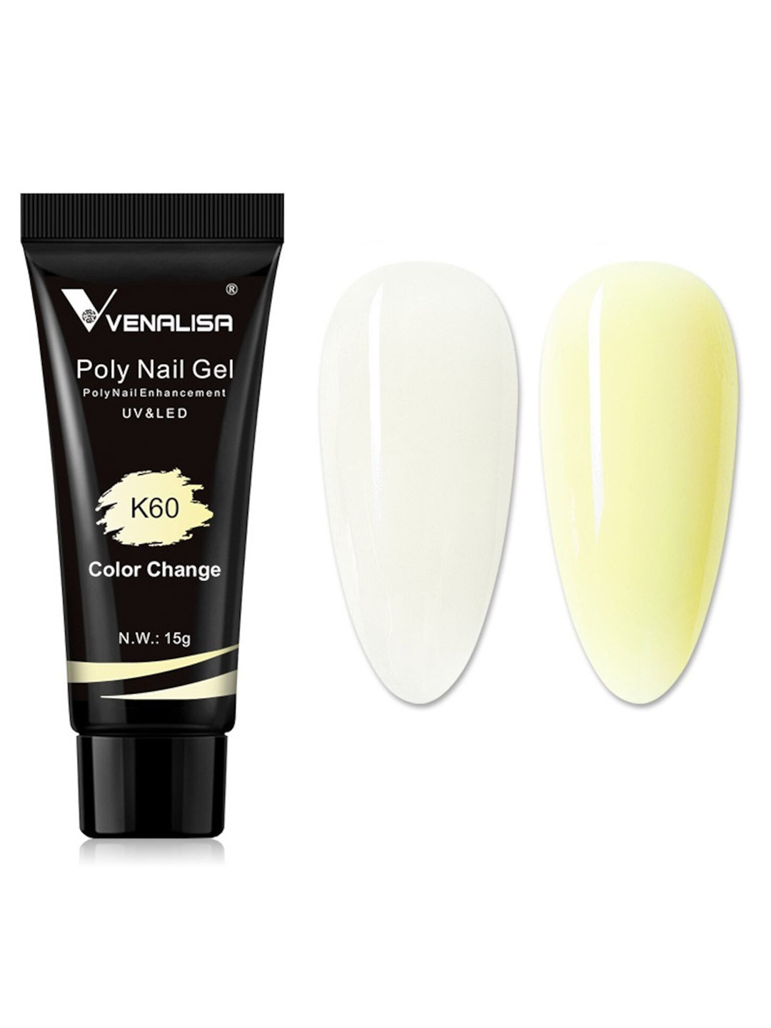 VENALISA UV & LED Colour Change Acrylic Poly Nail Extension Gel 15 g - Shade K60