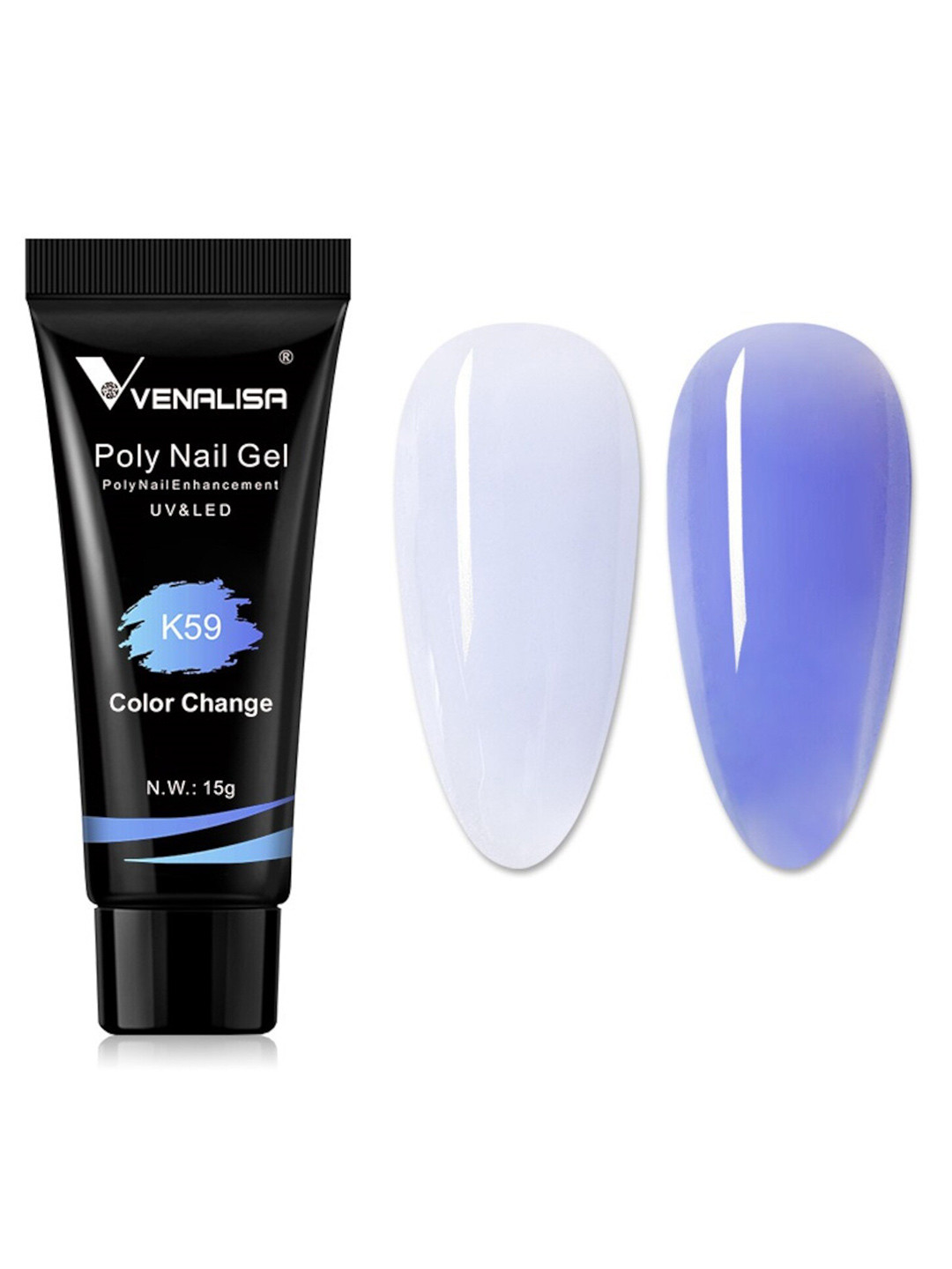 VENALISA UV & LED Colour Change Acrylic Poly Nail Extension Gel 15 g - Shade K59