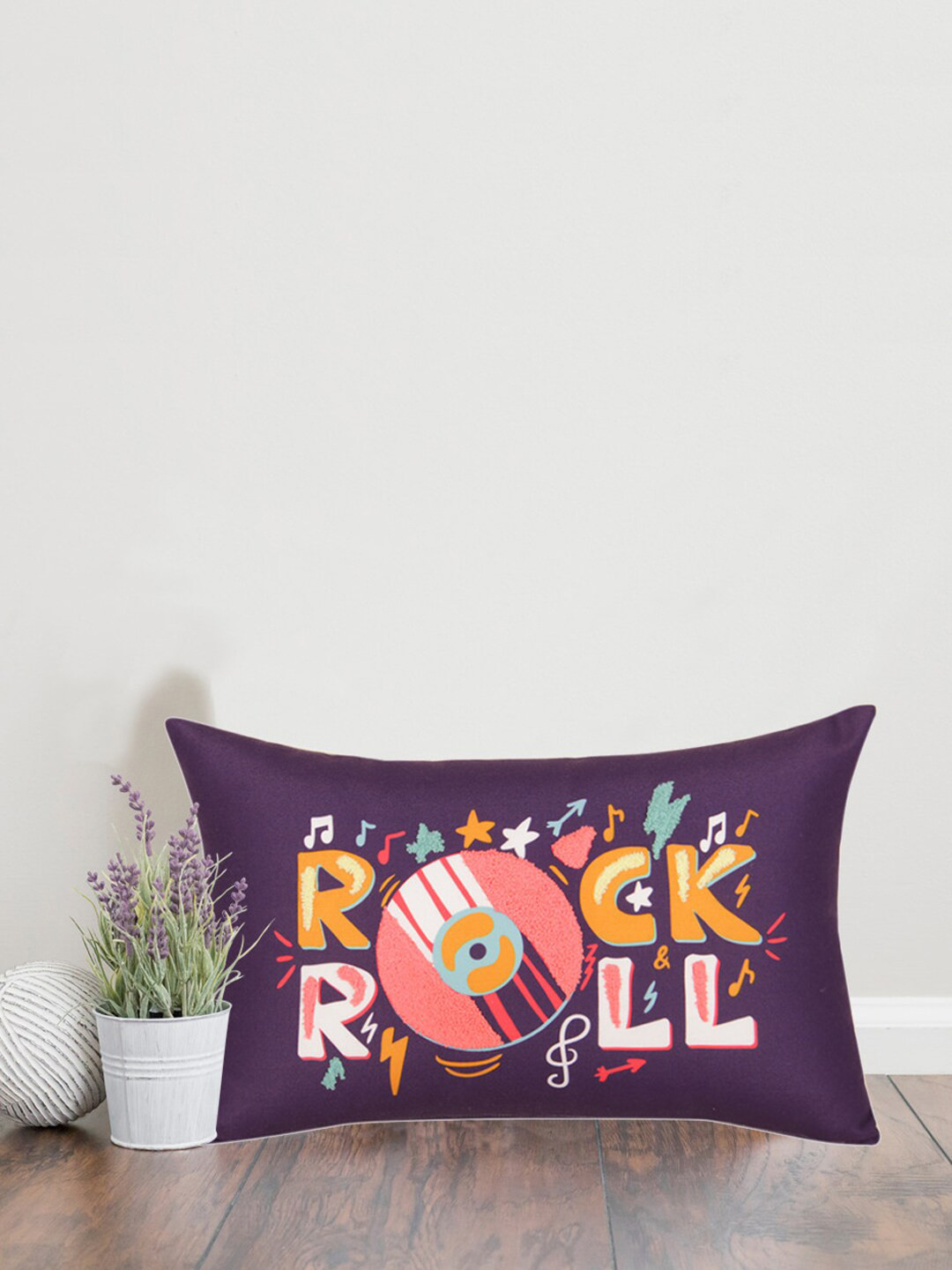 Sivya Blue & Pink Abstract Square Cushion Covers