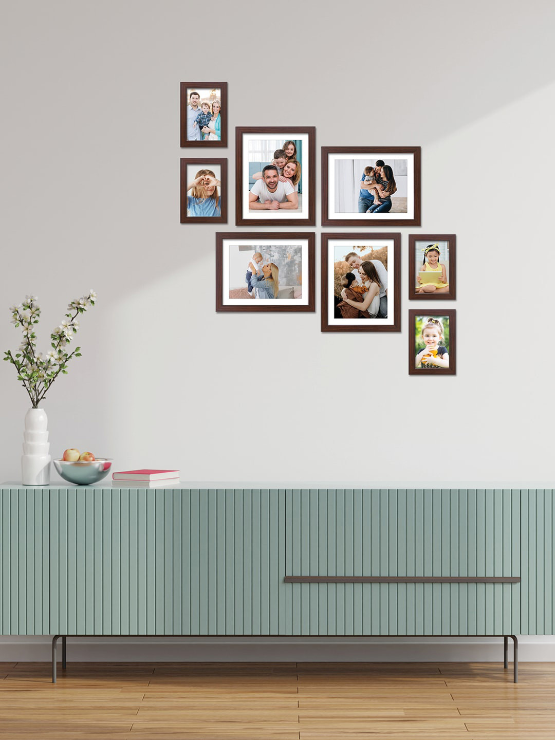 RANDOM Brown Set of 10 Individual Photo Frames