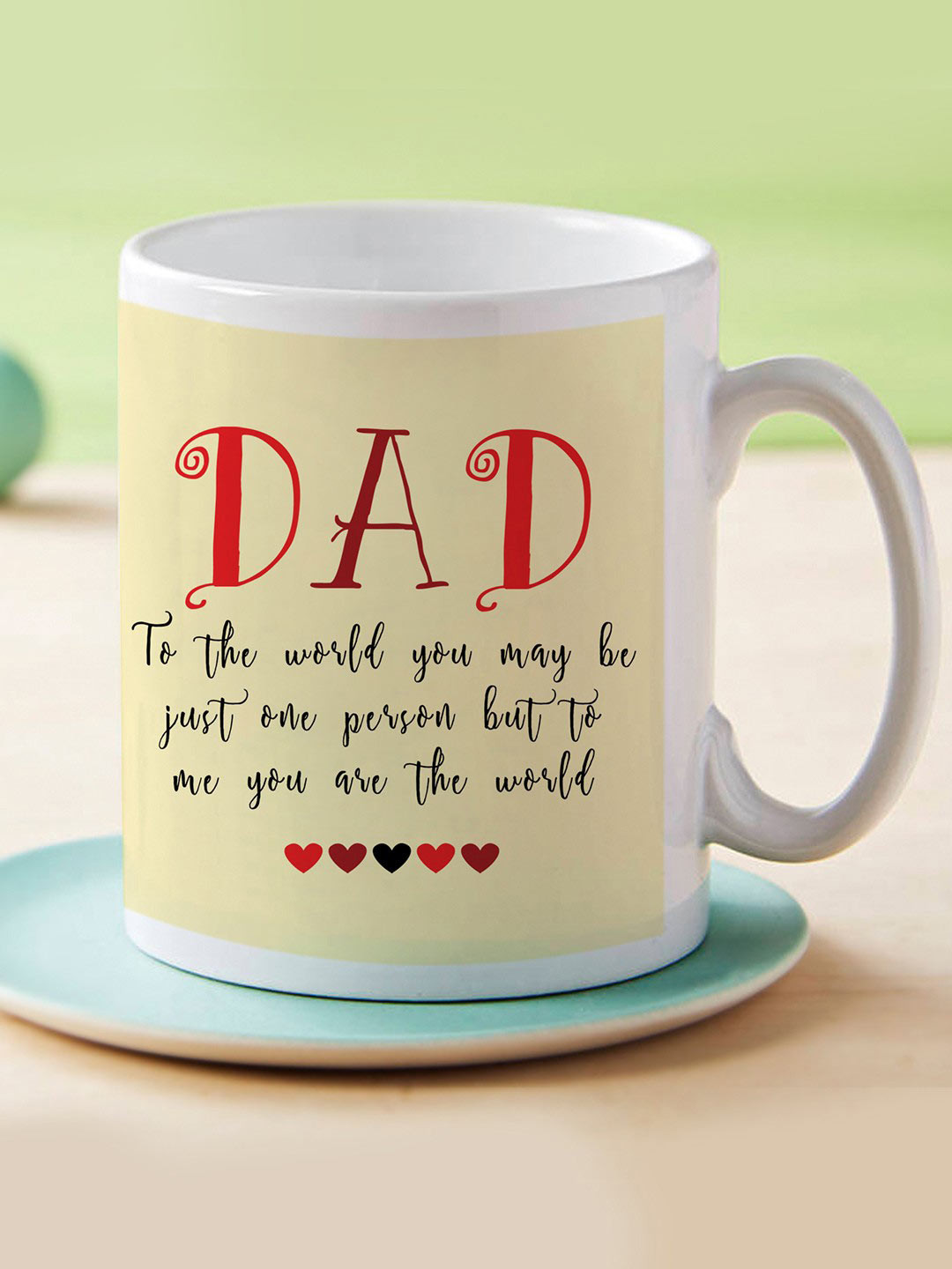 TIED RIBBONS Red & Black Fathers Day Printed Coffee Mug (325 ml)