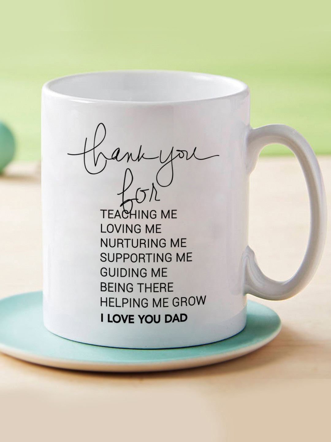 TIED RIBBONS White & Black Fathers Day Gift Printed Coffee Mug