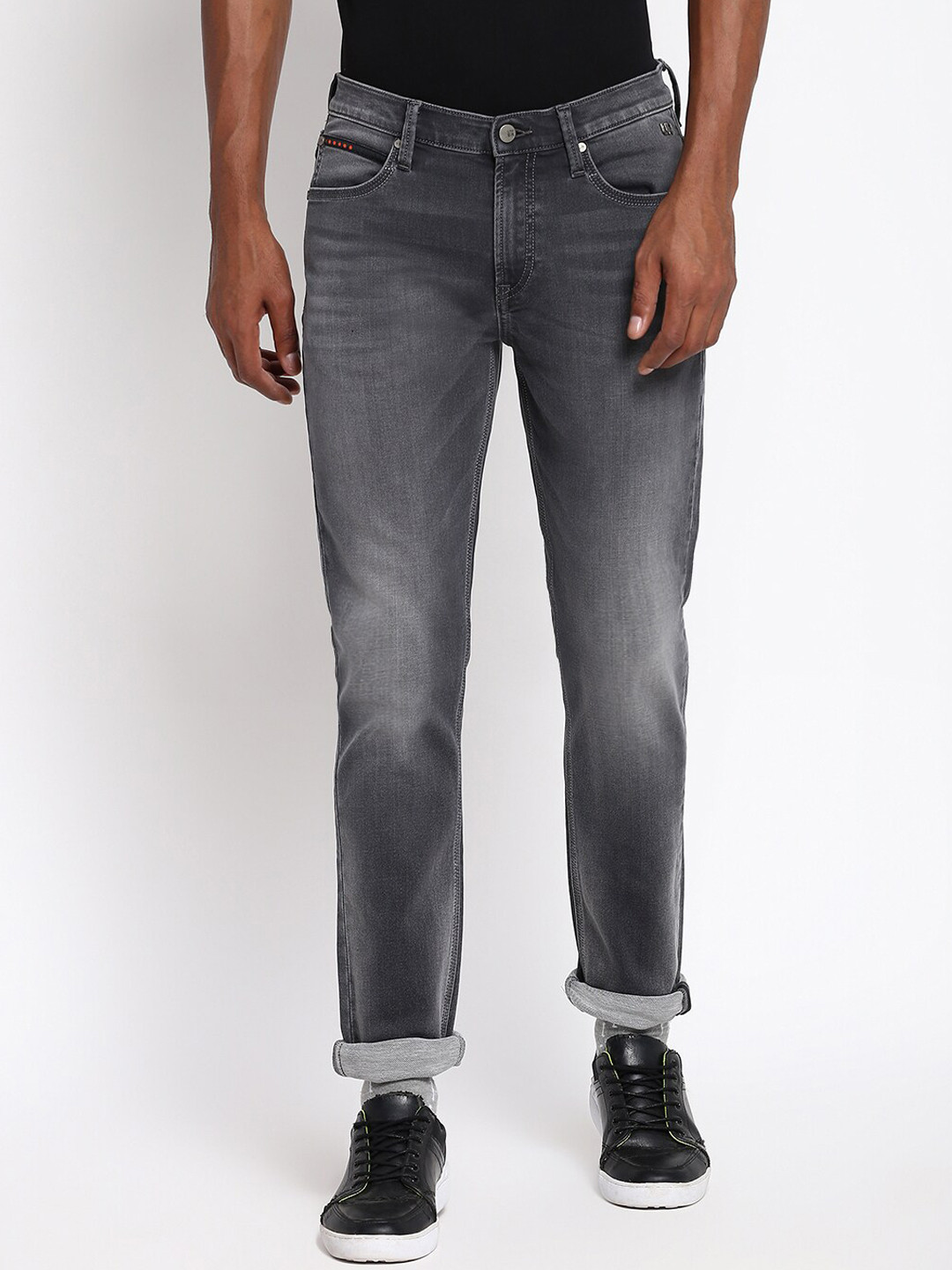 Lee Men Grey Bruce Skinny Fit Light Fade Jeans