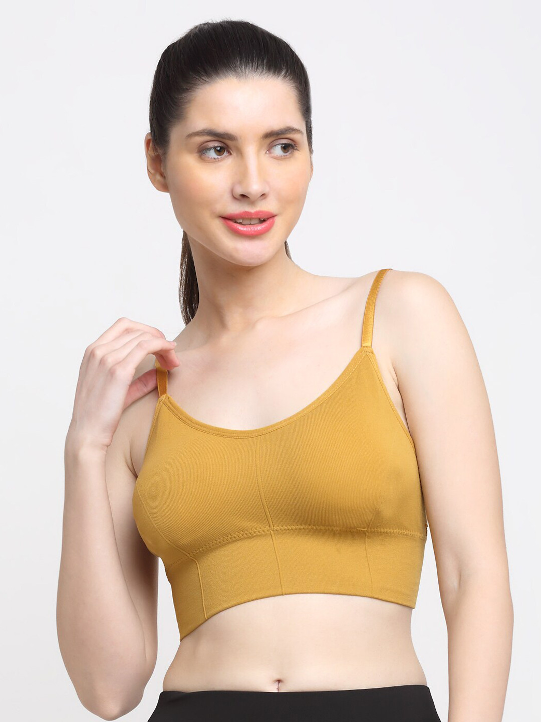 Friskers Gold-Toned Bra Lightly Padded