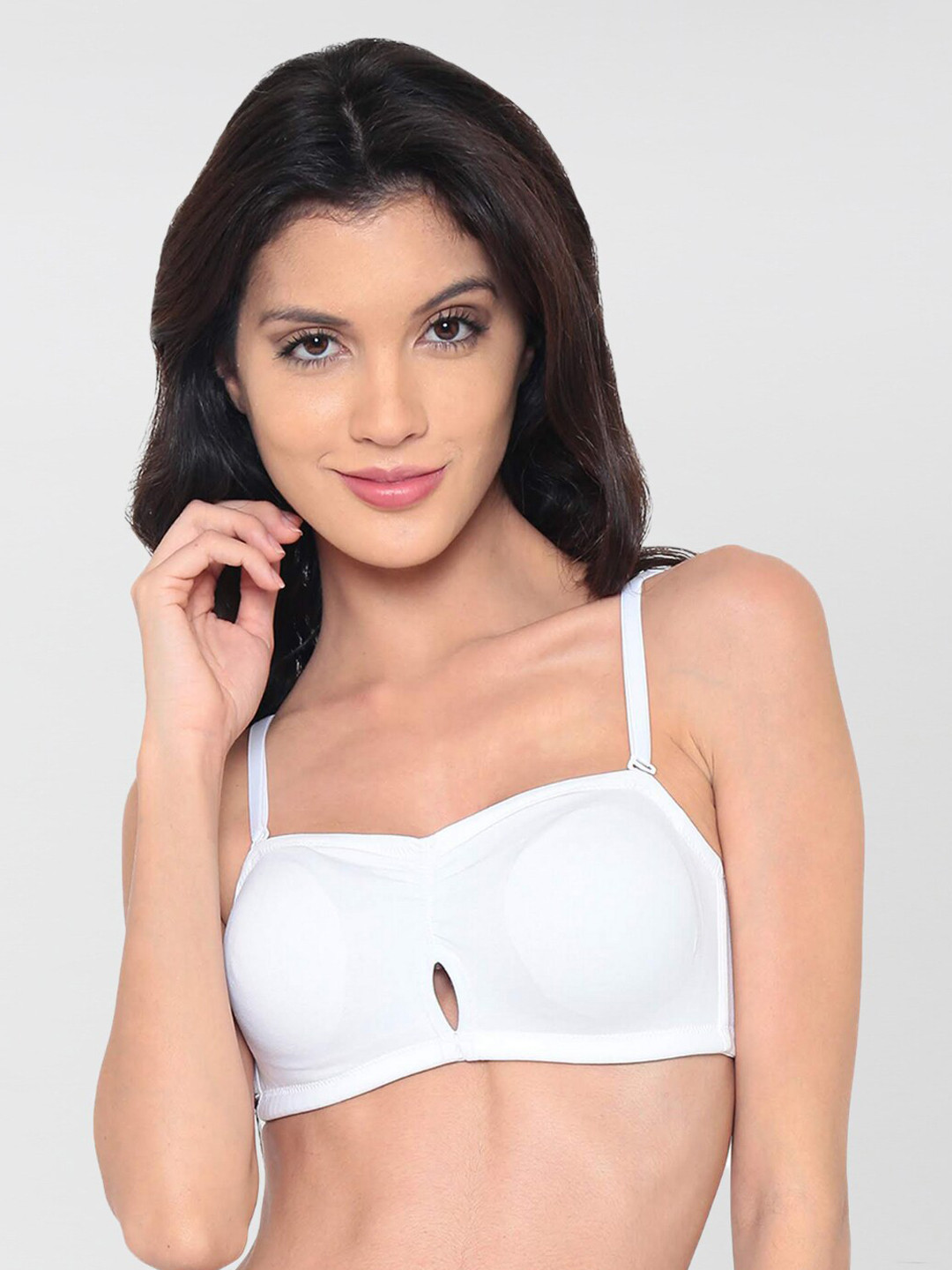 laavian White Bandeau Bra