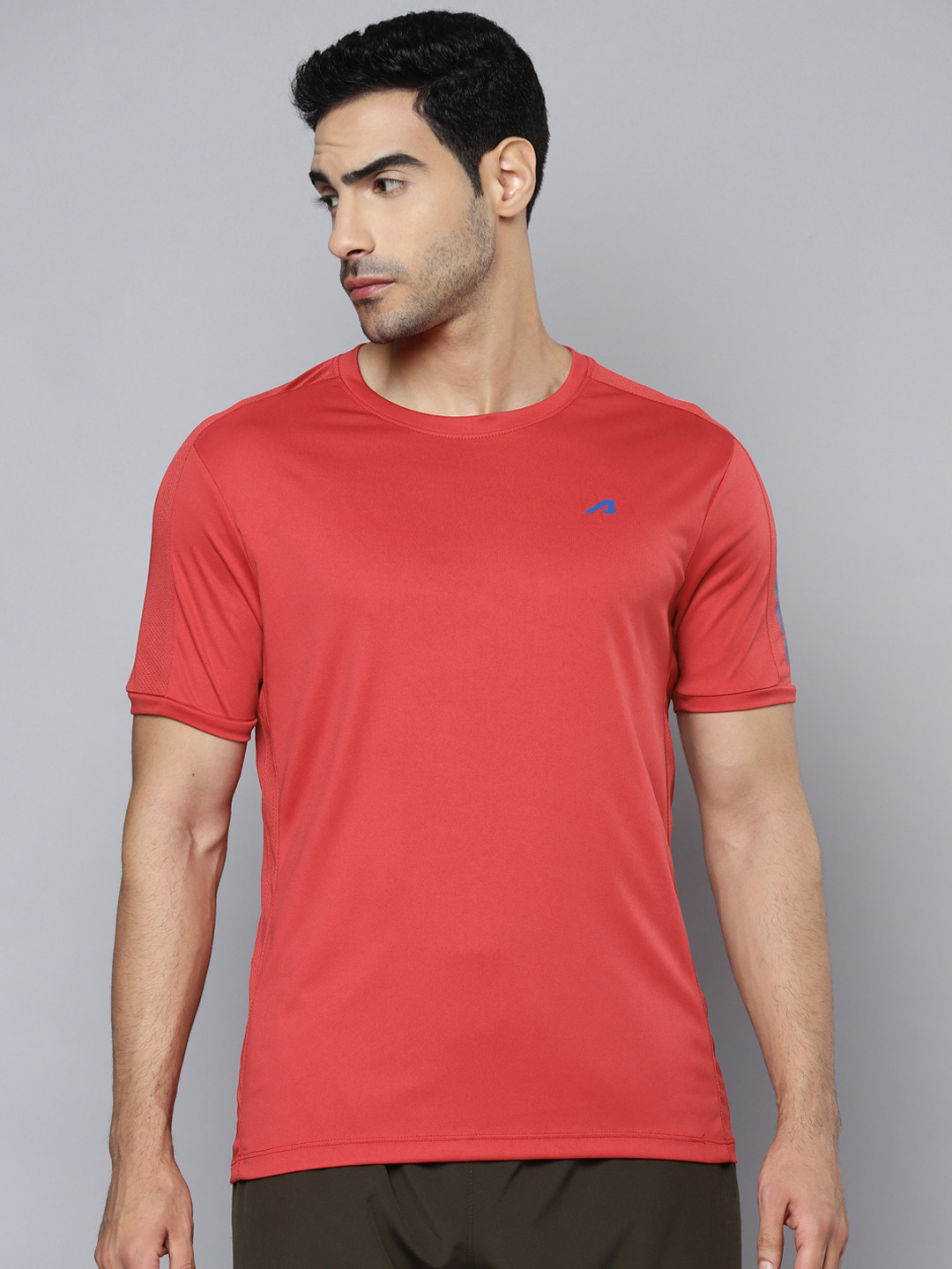 Alcis Men Red Slim Fit T-shirt
