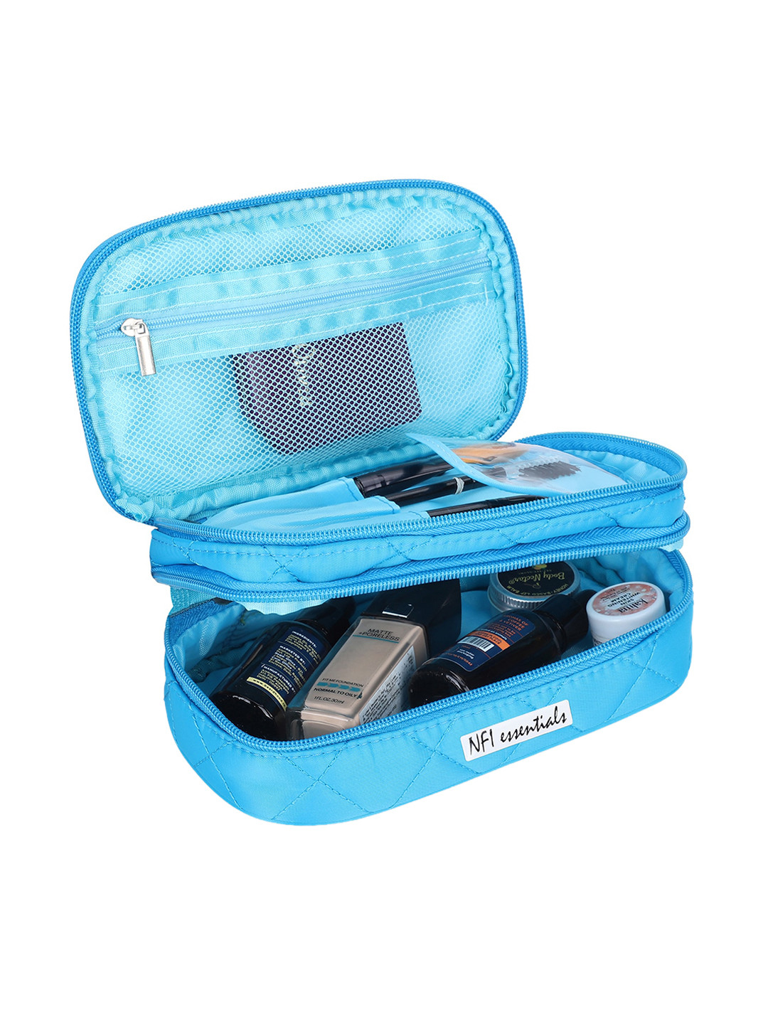 NFI essentials Women Blue Double Layer Cosmetic Storage