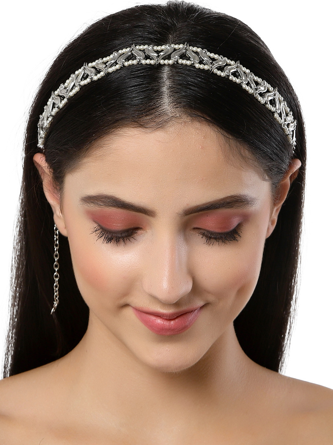 KARATCART Women Silver Hair Accessory