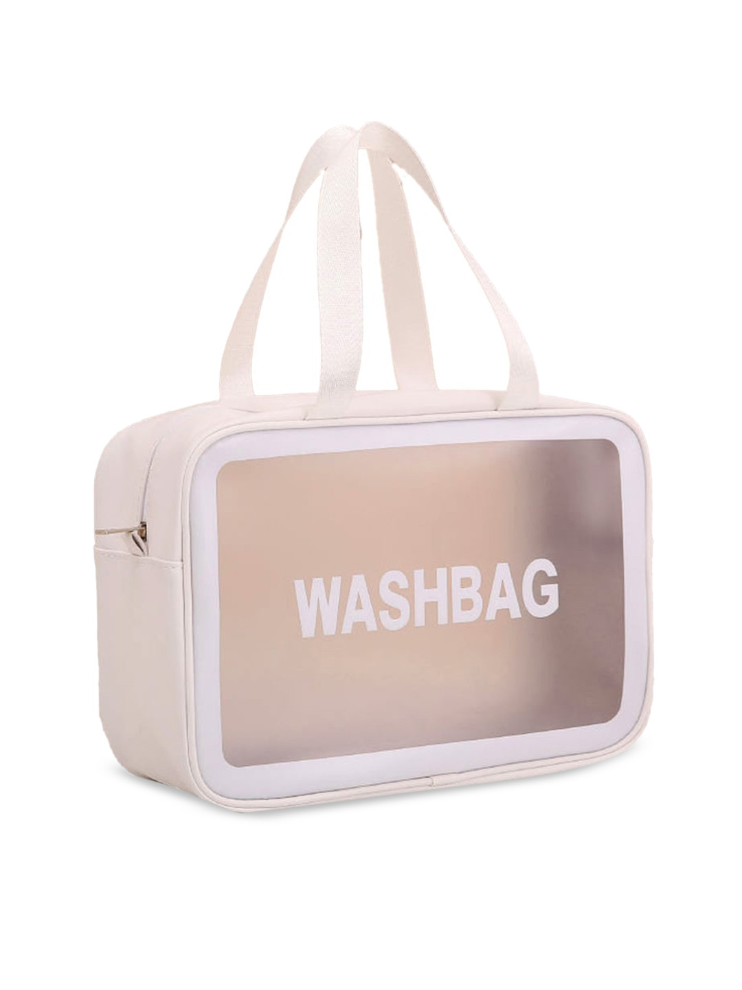 Queue White Self Design Travel Pouch