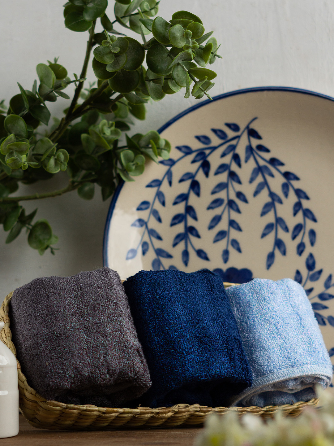 MUSH Pack Of 3 Bamboo Ultra Soft & Eco Friendly Face Towels - 600 GSM